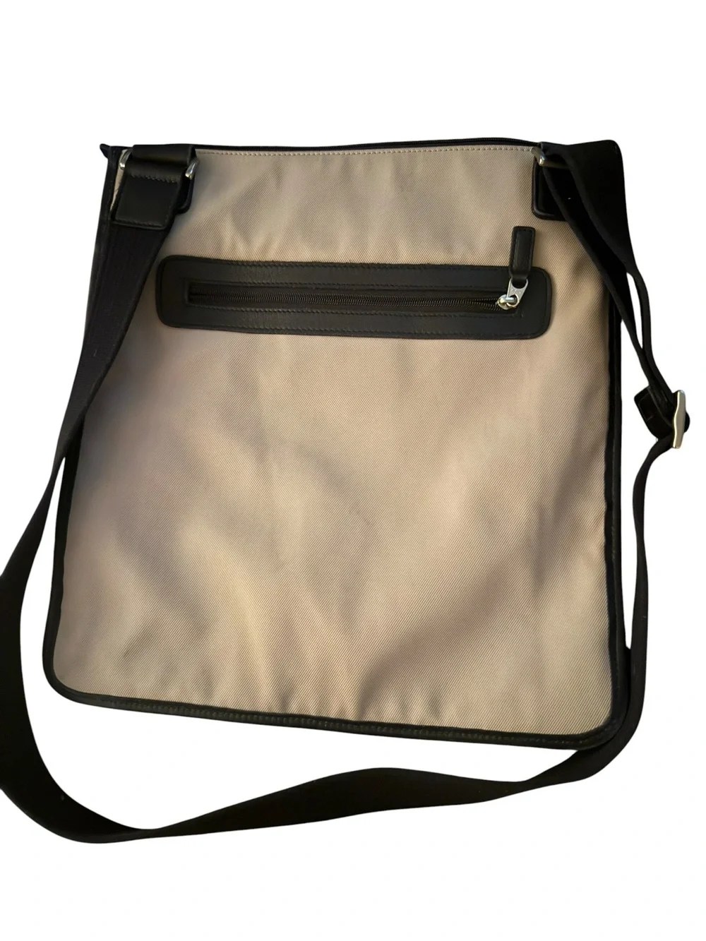 Coach Beige Crossbody Bag with Black Trim